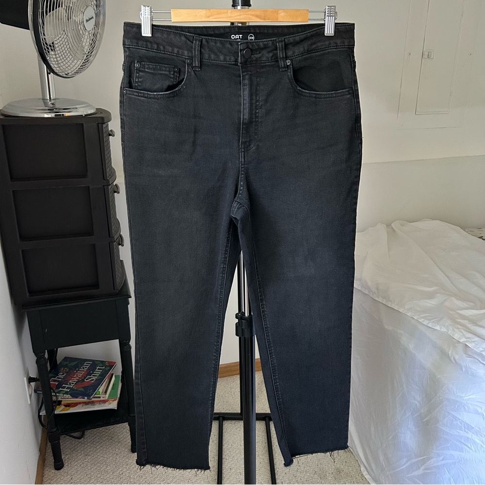 OAT New York Straight Leg Jeans Black 12 31